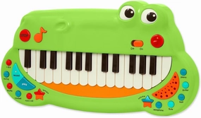 Battat Toddler Musical Instrument - Animal Keyboard Piano With 5 Settings - Crocodile Piano - 2 Years 