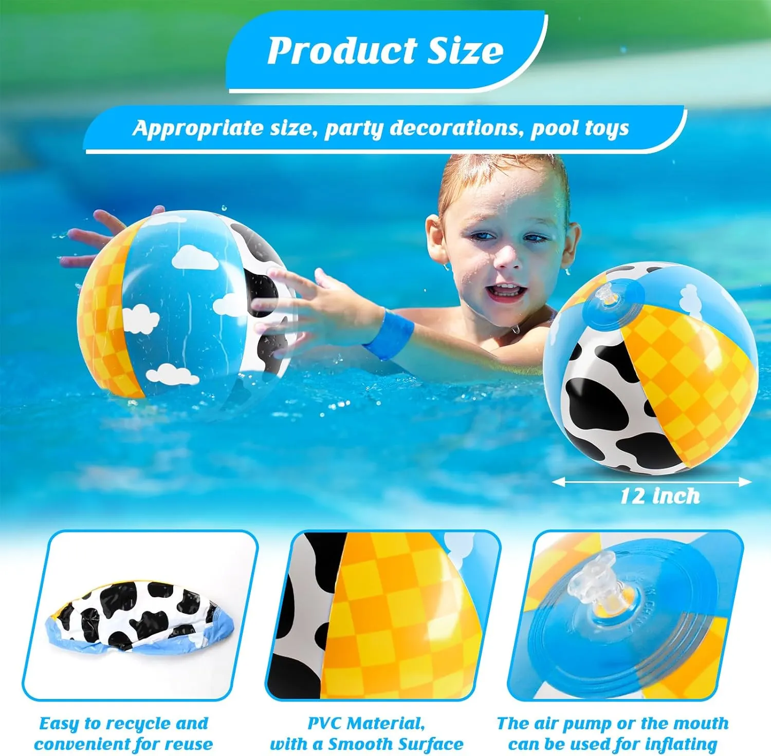 Beach Ball Set,Themed Beach Balls for Summer Pool Games