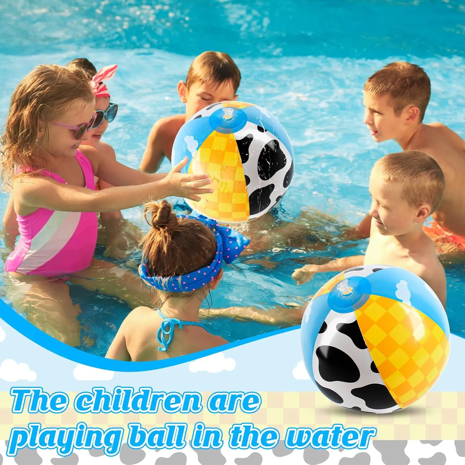 Beach Ball Set,Themed Beach Balls for Summer Pool Games