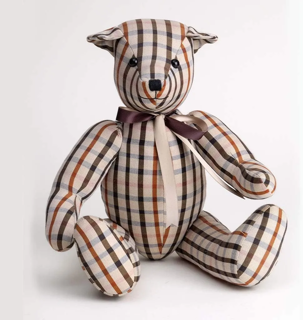 Becket The Fabric Bear, Canterbury Bears, Multi-Checked