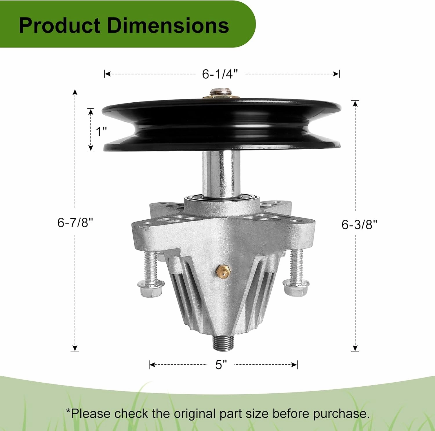 Belleone 918-04822B Spindle Assembly Fits for Craftsman Cub Troy Bilt Pony Bronco 42" Mower Deck Tractor, Come with All Mounting Hardware Include Threaded Bolt, Replace 918-04822A 618-04822