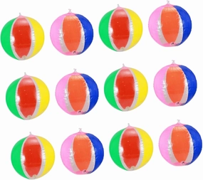 BESPORTBLE 12 Pcs Inflatable Light Up Pool Balls Colorful Balls for Fun Games at Pool Beach Park Backyard for Adults Random Colors