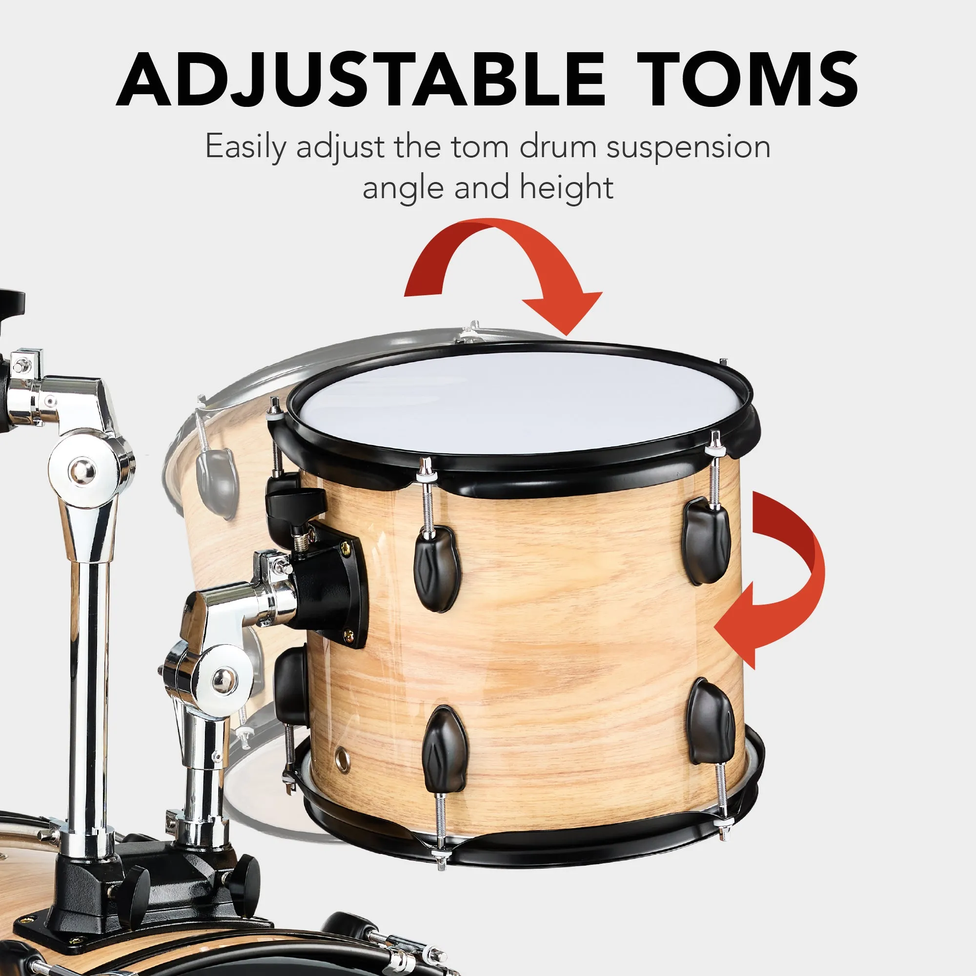 Best Choice Products 5-Piece Beginner Drum Set w/ Snare, Bass, Toms, Cymbal, Hi-Hat, Sticks, Drum Pedal - Natural
