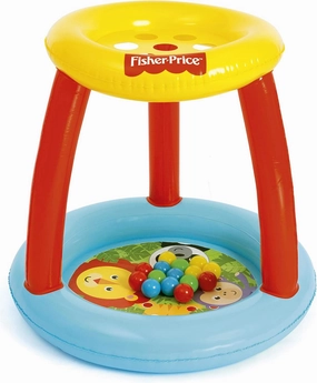 Bestway 93541 Fisher Price Inflatable Island with 15 Play Balls, 89 x 84 cm, Colourful