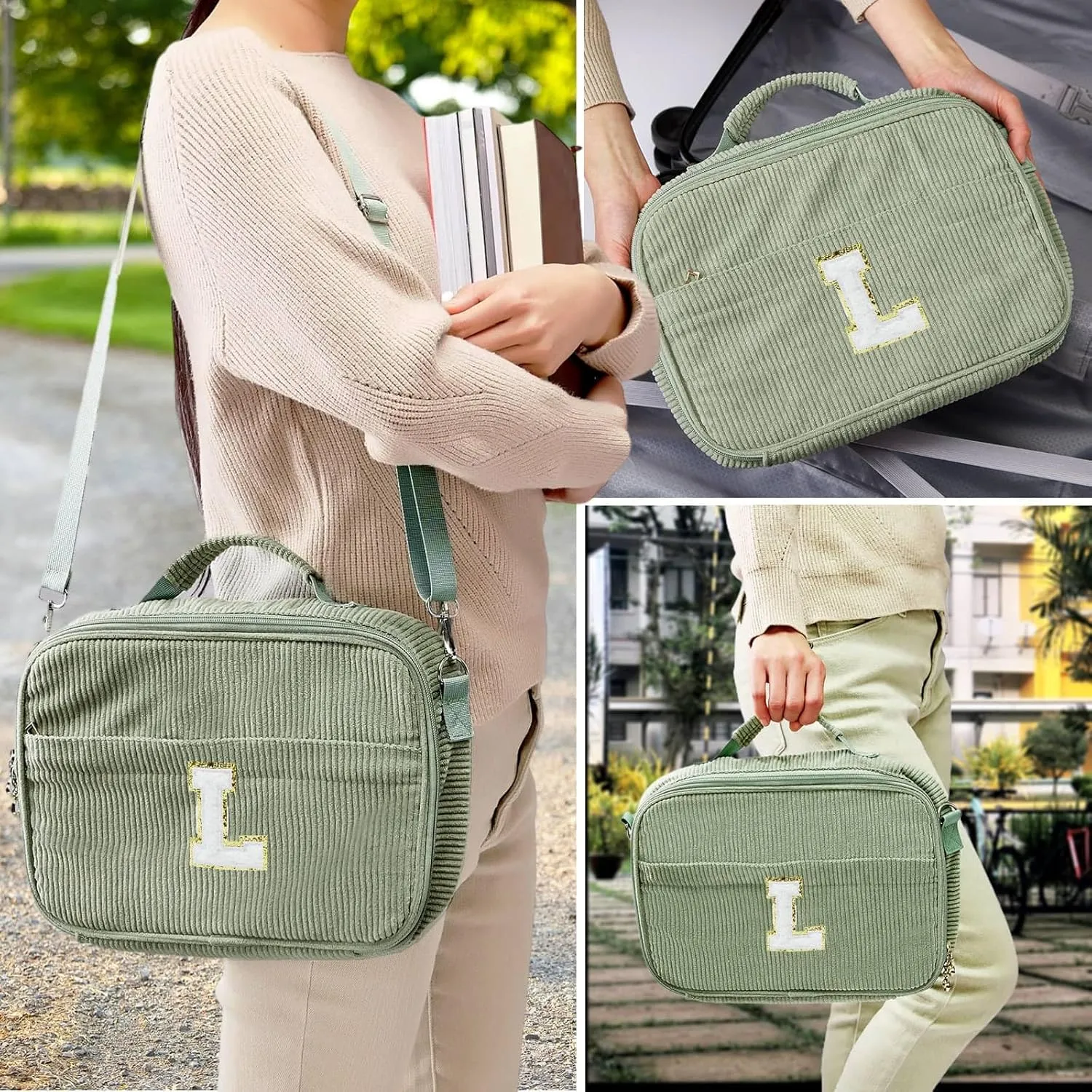 Bible Covers for Women, Initial Personalized Bible Carrying Case, Large Bible Study Bag, Bible Accessories for Girls
