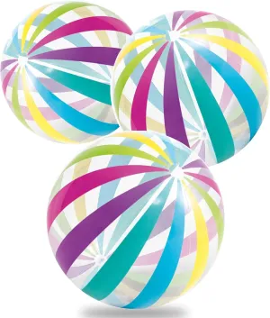 Big Beach Ball Set for Summer, Rainbow Beach Balls for Swimming at The Pool or Beach, Set of 3
