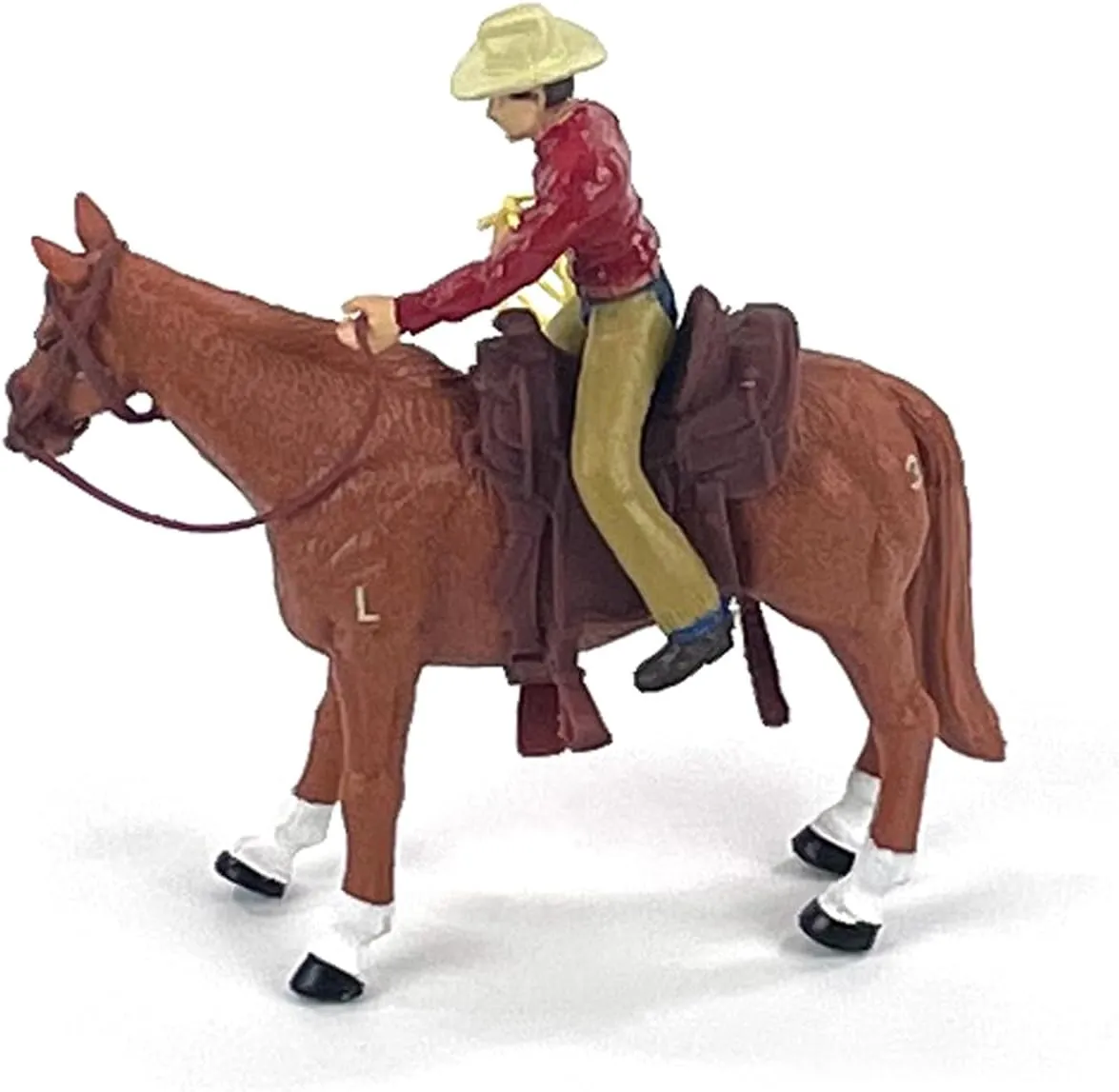 Big Country Toys Cowboy Figurine – Hand-Painted 1:20 Scale Ranch & Rodeo Collectible (6666 Ranch Cowboy and Quarter Horse)