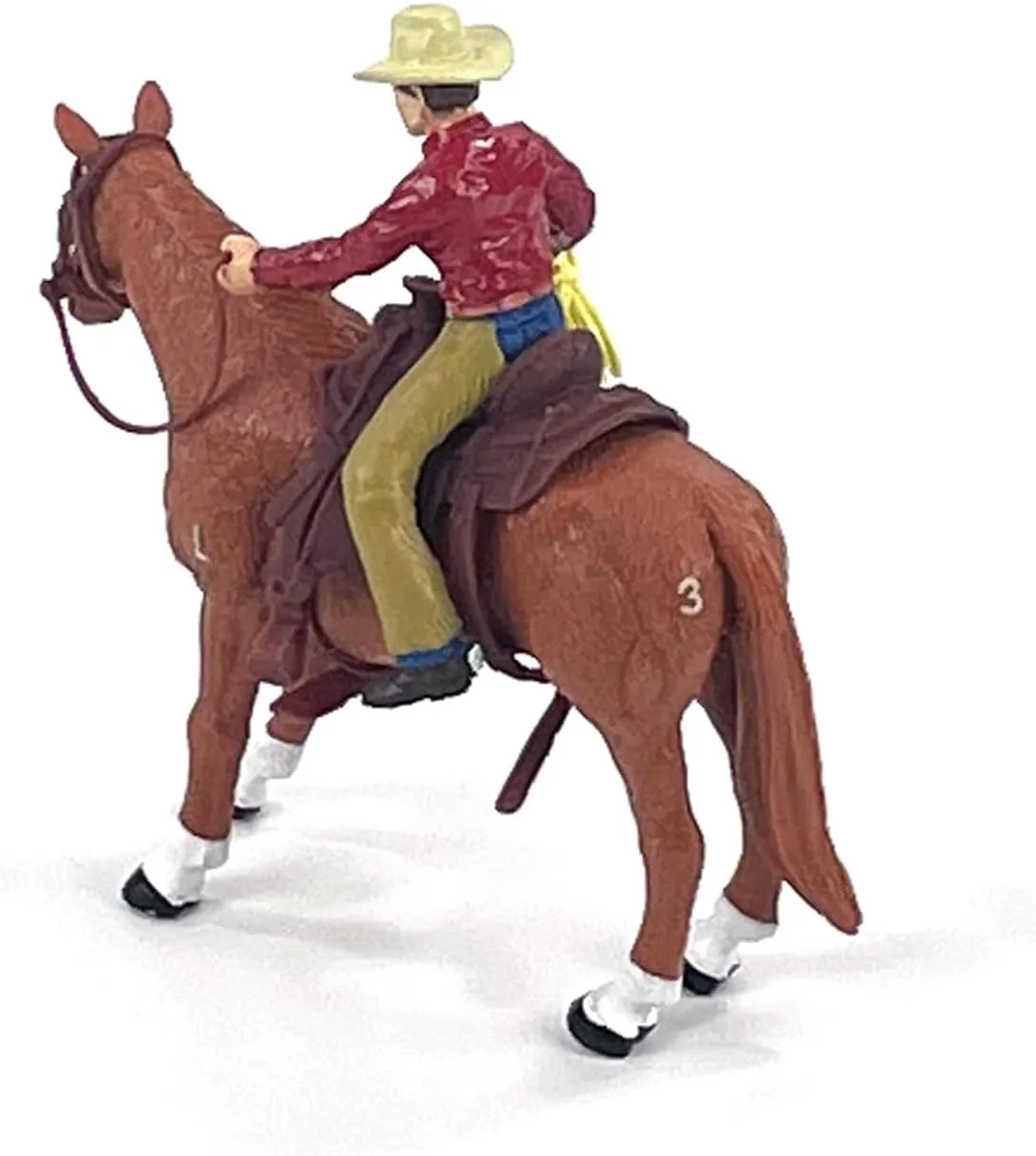 Big Country Toys Cowboy Figurine – Hand-Painted 1:20 Scale Ranch & Rodeo Collectible (6666 Ranch Cowboy and Quarter Horse)