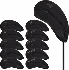 BIG TEETH Golf Iron Head Covers 10Pcs Neoprene USA Flag Golf Club Protector Multi Color Golf Club Protector (Blue)