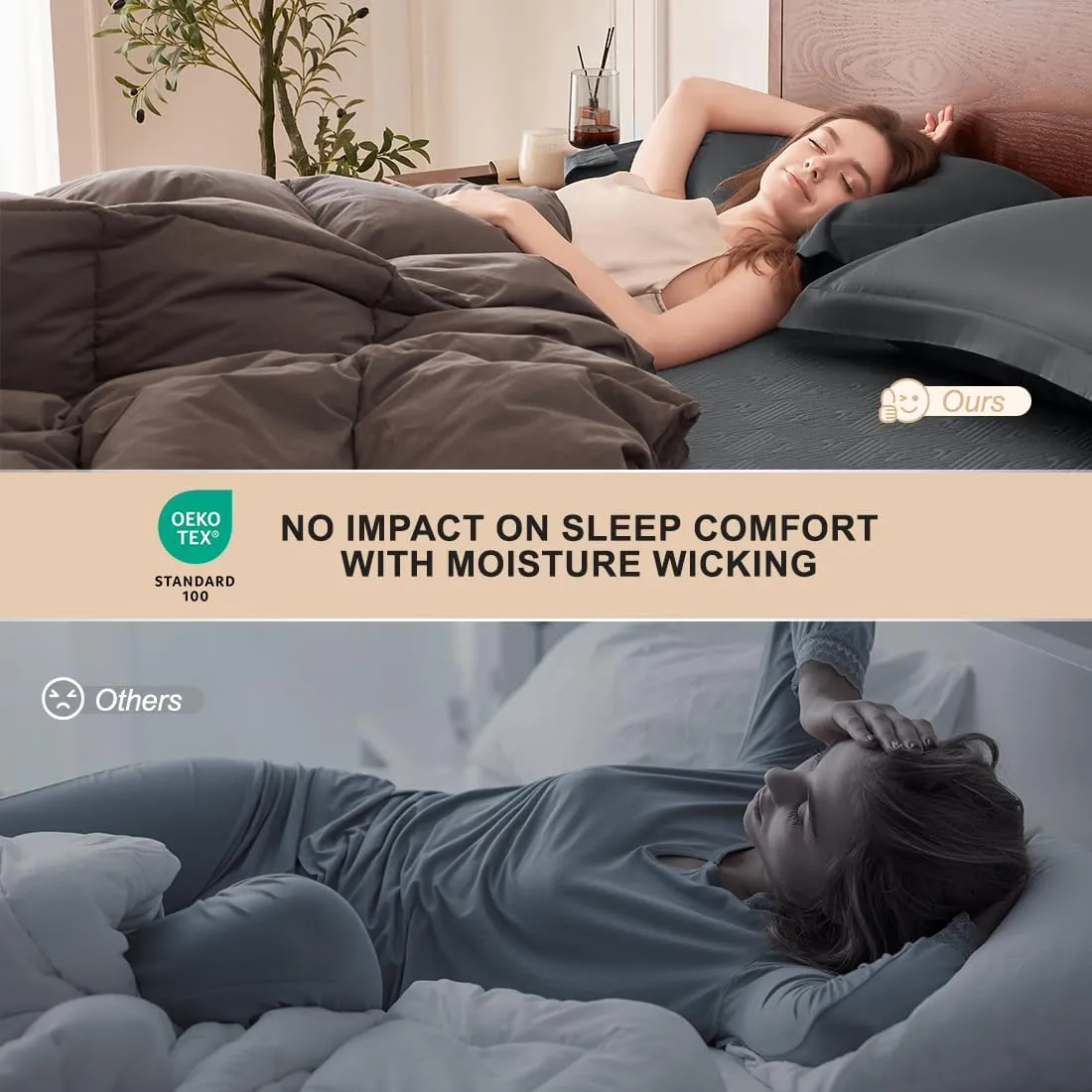 Black Premium Cooling 100% Waterproof Queen Mattress Protector, Noiseless, Anti - Slip, Breathable Bed Cover, Rayon from Bambo, Quilted, Mattress Pad Sheet, Deep Pocket 8"-21"