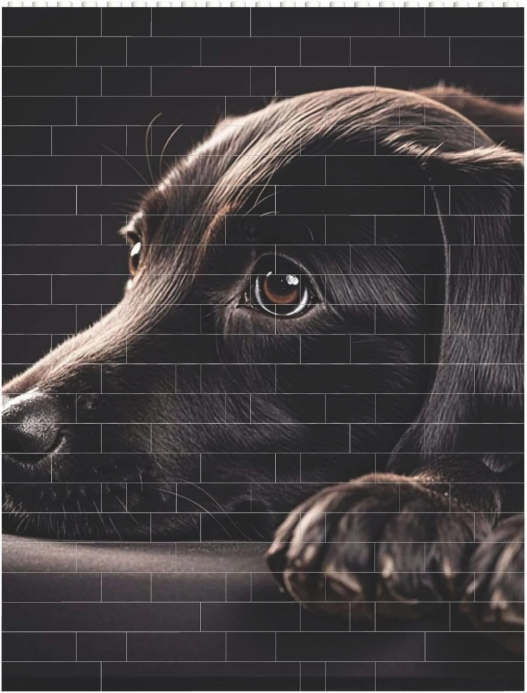 Black Labrador Puppy Building Block Puzzle Personalized Building Bricks for Adults Block Puzzle Building DIY Brick Block Puzzles Valentine's Day Gifts for Home Decor Brick Puzzle