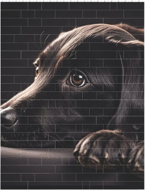 Black Labrador Puppy Building Block Puzzle Personalized Building Bricks for Adults Block Puzzle Building DIY Brick Block Puzzles Valentine's Day Gifts for Home Decor Brick Puzzle
