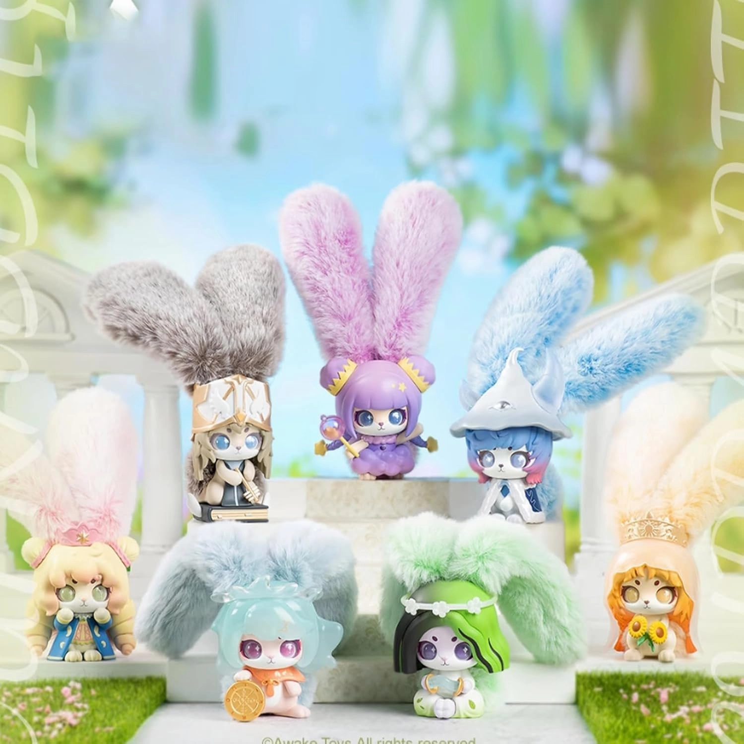 Blind Box Figures Toys,4.7" Cute Mini Dolls Kawaii Cabo Rabbit Dream Series PVC Blind Box Doll Collectable Action Figure Posable Dress Up Doll for Girls Birthday Party Gift Toys