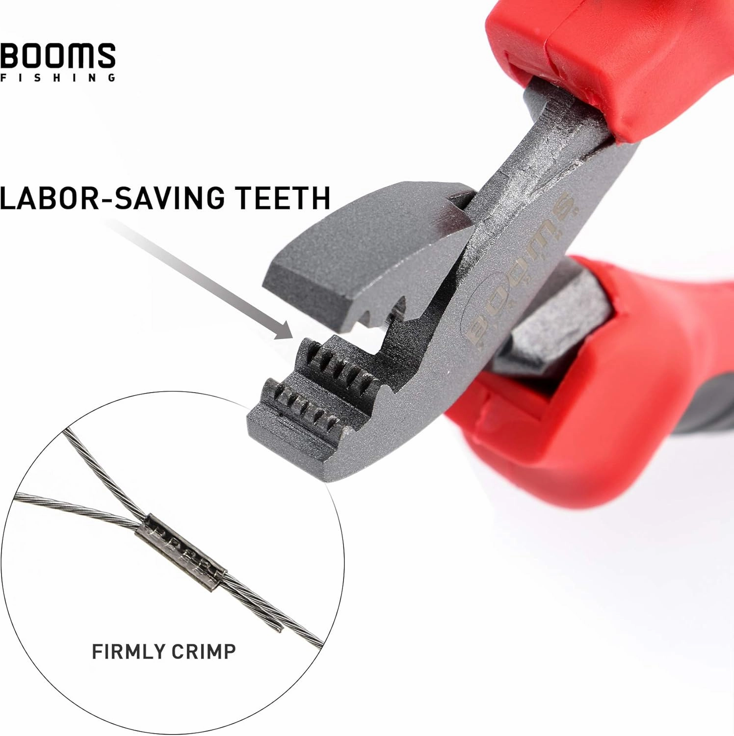 Booms Fishing CP2 Fishing Crimping Tool for Single-Barrel Sleeves, with 300pcs Sleeves