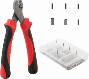 Booms Fishing CP2 Fishing Crimping Tool for Single-Barrel Sleeves, with 300pcs Sleeves