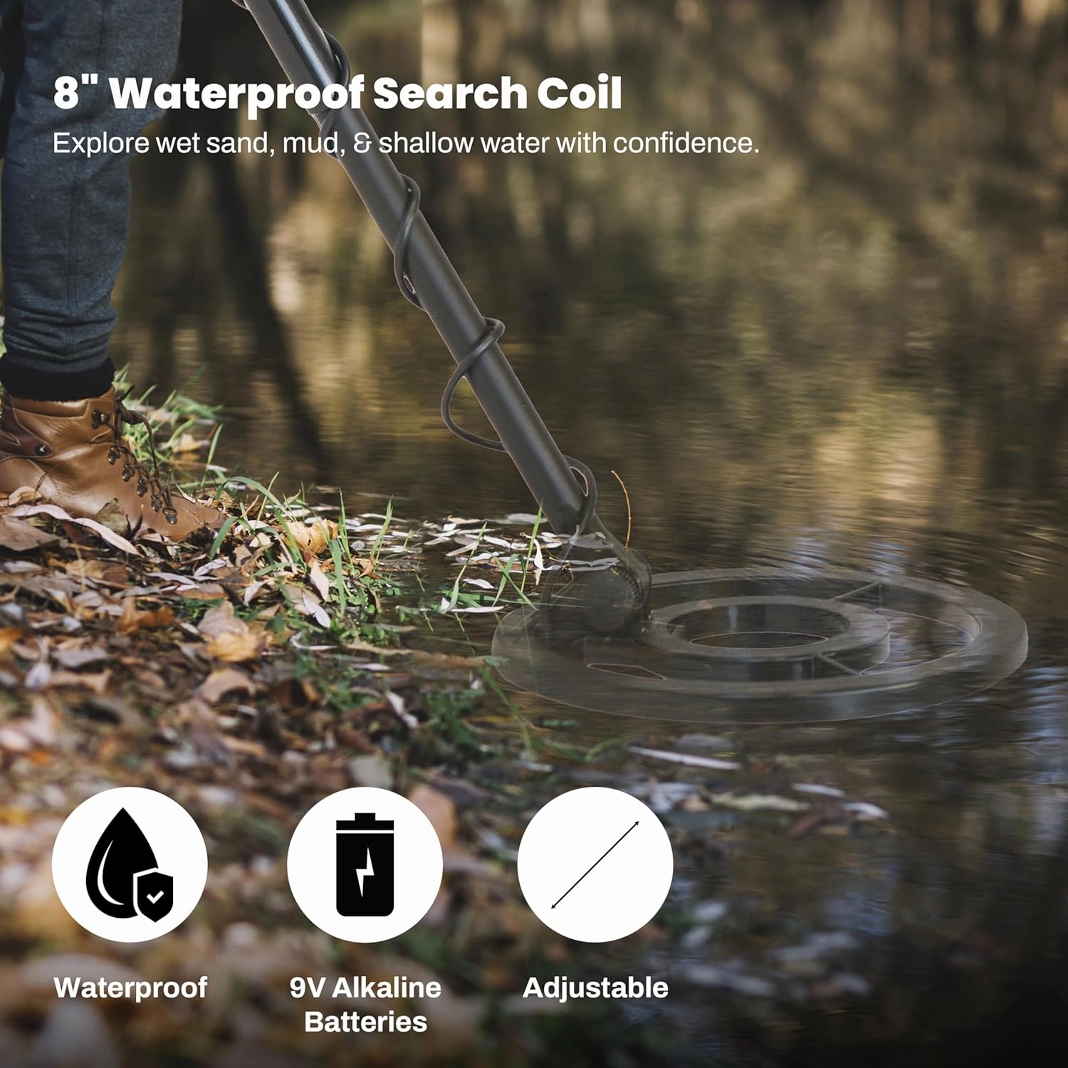 Bounty Hunter TK4 Tracker IV Metal Detector with Waterproof 8-Inch Coil, Versatile Detection Modes, Durable Construction, and Easy-to-Use Controls for All-Terrain Treasure Hunting Adventures
