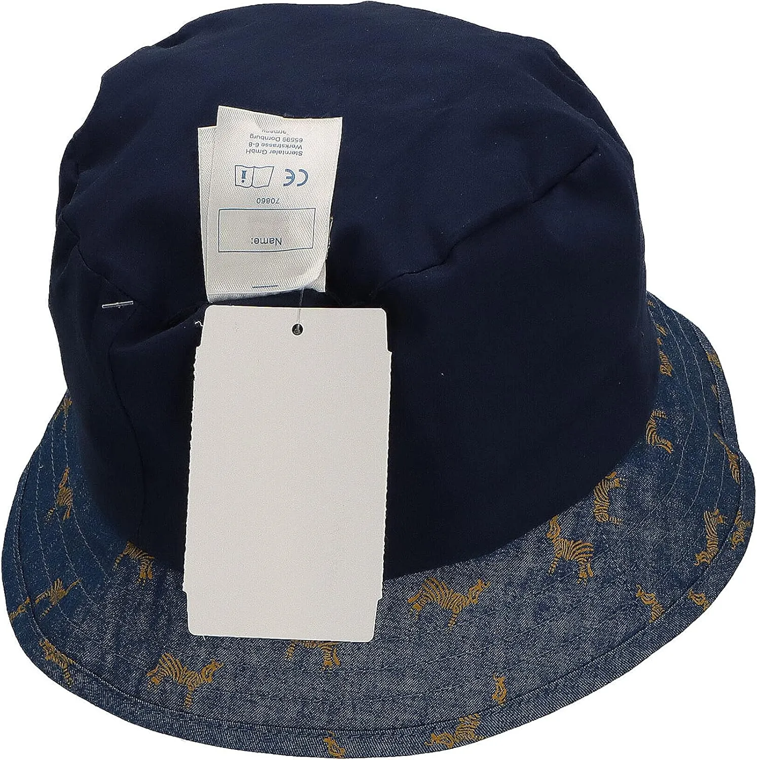Boy's Fishing Hat Checked Blue