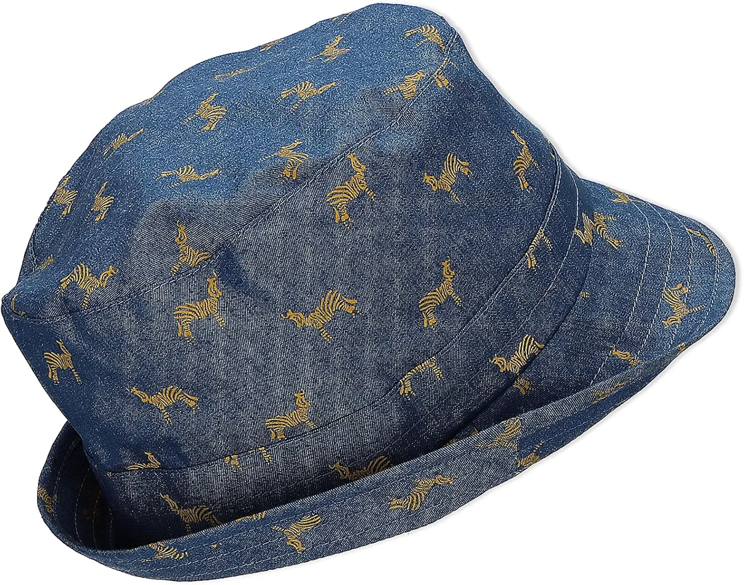 Boy's Fishing Hat Checked Blue