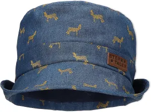 Boy's Fishing Hat Checked Blue