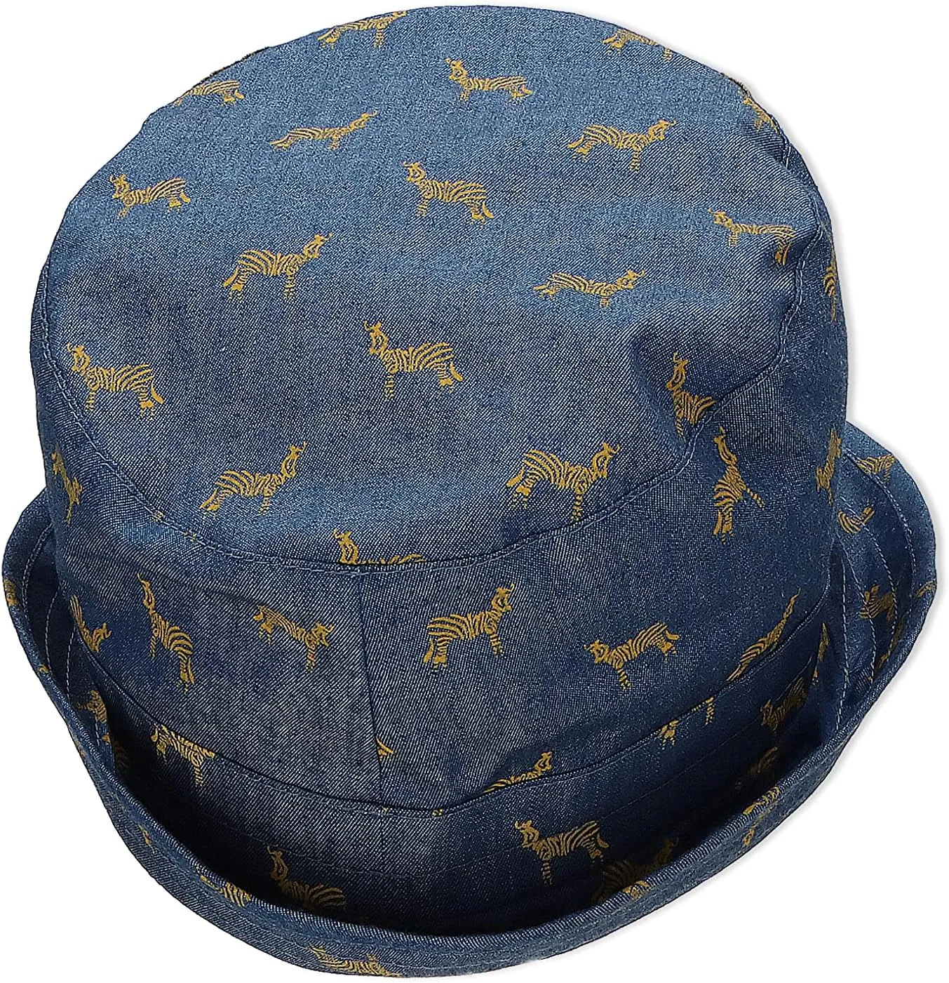 Boy's Fishing Hat Checked Blue