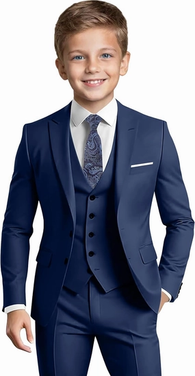 Boys' Formal Suit Set Slim Fit Kids Formal Suits Toddler Tuxedo Wedding Prom Classic Outfit for Teen