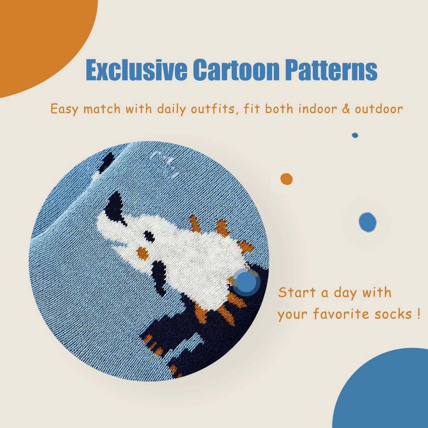 Boys Winter Warm Socks Kids Cotton Crew Socks Cartoon Bear Socks For Boys