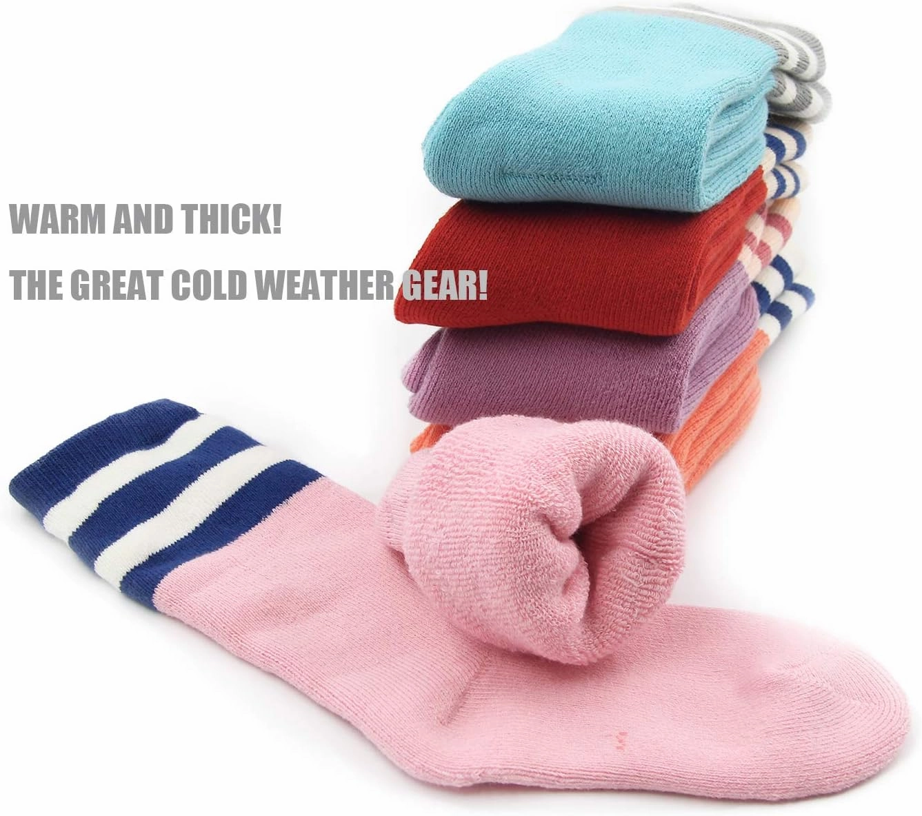 Boys Winter Warm Socks Kids Cotton Crew Socks Cartoon Bear Socks For Boys