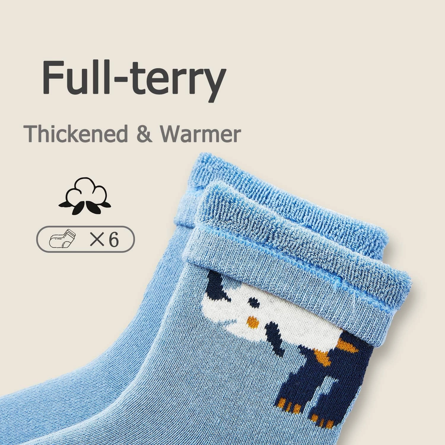 Boys Winter Warm Socks Kids Cotton Crew Socks Cartoon Bear Socks For Boys