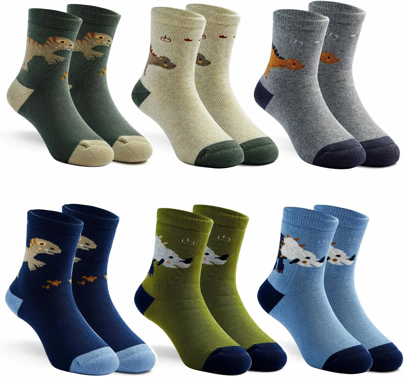 Boys Winter Warm Socks Kids Cotton Crew Socks Cartoon Bear Socks For Boys