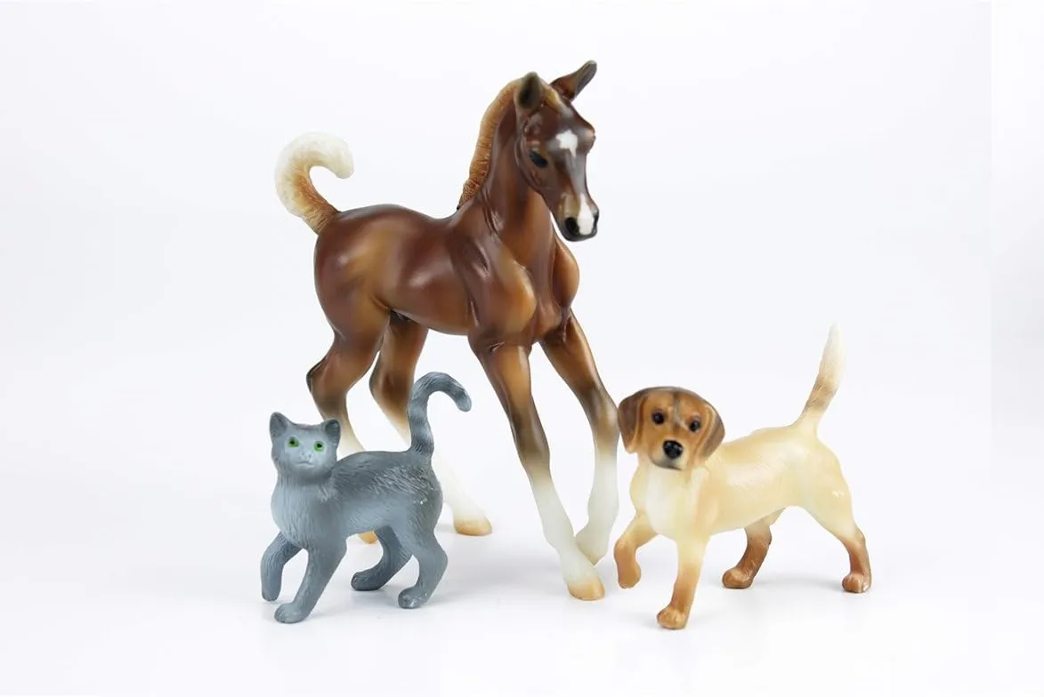 Breyer Freedom Series (Classics) Pet Groomer Doll & Animals Set | 10 Piece Playset with 6" Fully Articulated Rider Doll | 1:12 Scale