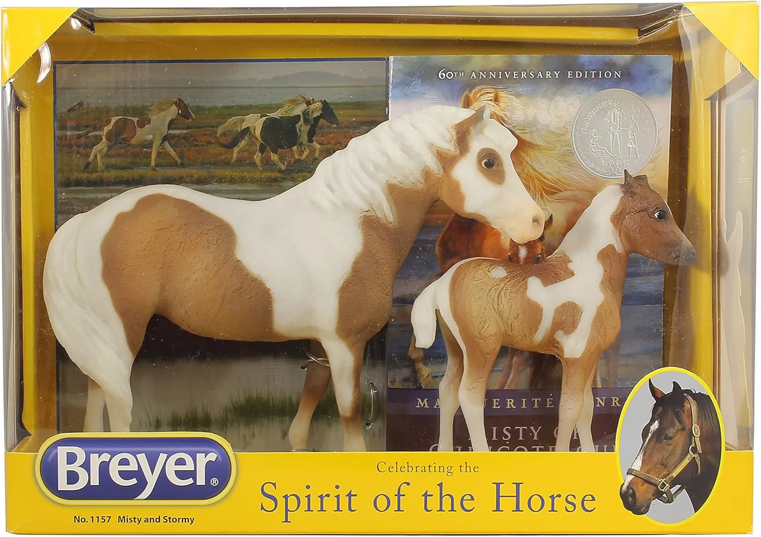 Breyer Traditional Series Misty & Stormy Model & Book Set | 2 Horse and Book Gift Set | 1:9 Scale | Model #1157