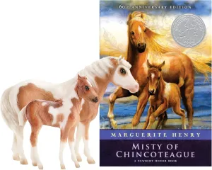 Breyer Traditional Series Misty & Stormy Model & Book Set | 2 Horse and Book Gift Set | 1:9 Scale | Model #1157