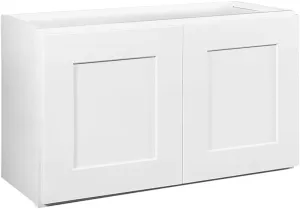 Brookings Shaker Unassembled Bridge Wall Kitchen Cabinet W3018, 30 W x 12 D x 18 H, Painted White with Sherwin Williams®, Solid Wood – Design House, 561662