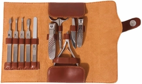 Brown Vintage Manicure Set Nail Enhancement Tools Home Decoration Nail Tools Set Nail Pliers