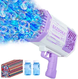 Bubble Gun, 69 Holes Bubble Machine Bubbles Kids Toys for Boys Girls Age 3 4 5 6 7 8 9 10 11 12 Year Old, Summer Outdoor Toy Birthday Wedding Party Favors Gifts