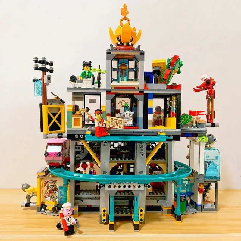 Building Block Monkie Kid The City of Lanterns Bricks Toy