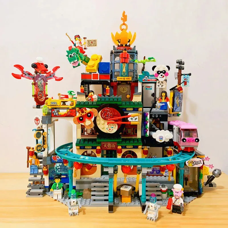 Building Block Monkie Kid The City of Lanterns Bricks Toy
