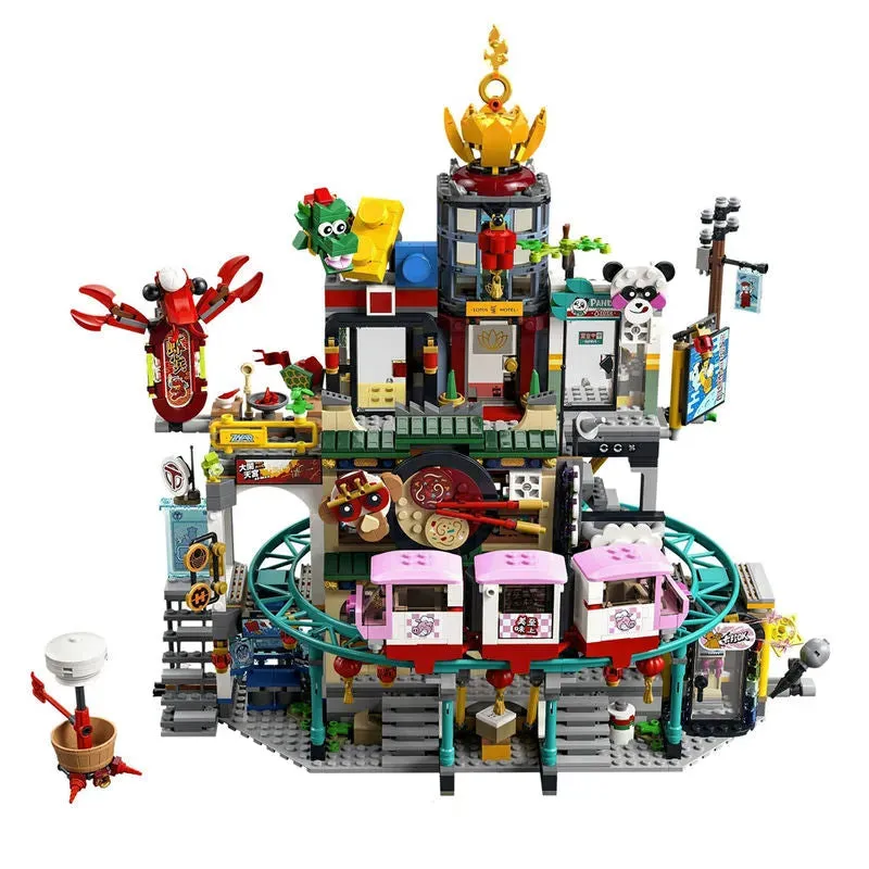 Building Block Monkie Kid The City of Lanterns Bricks Toy