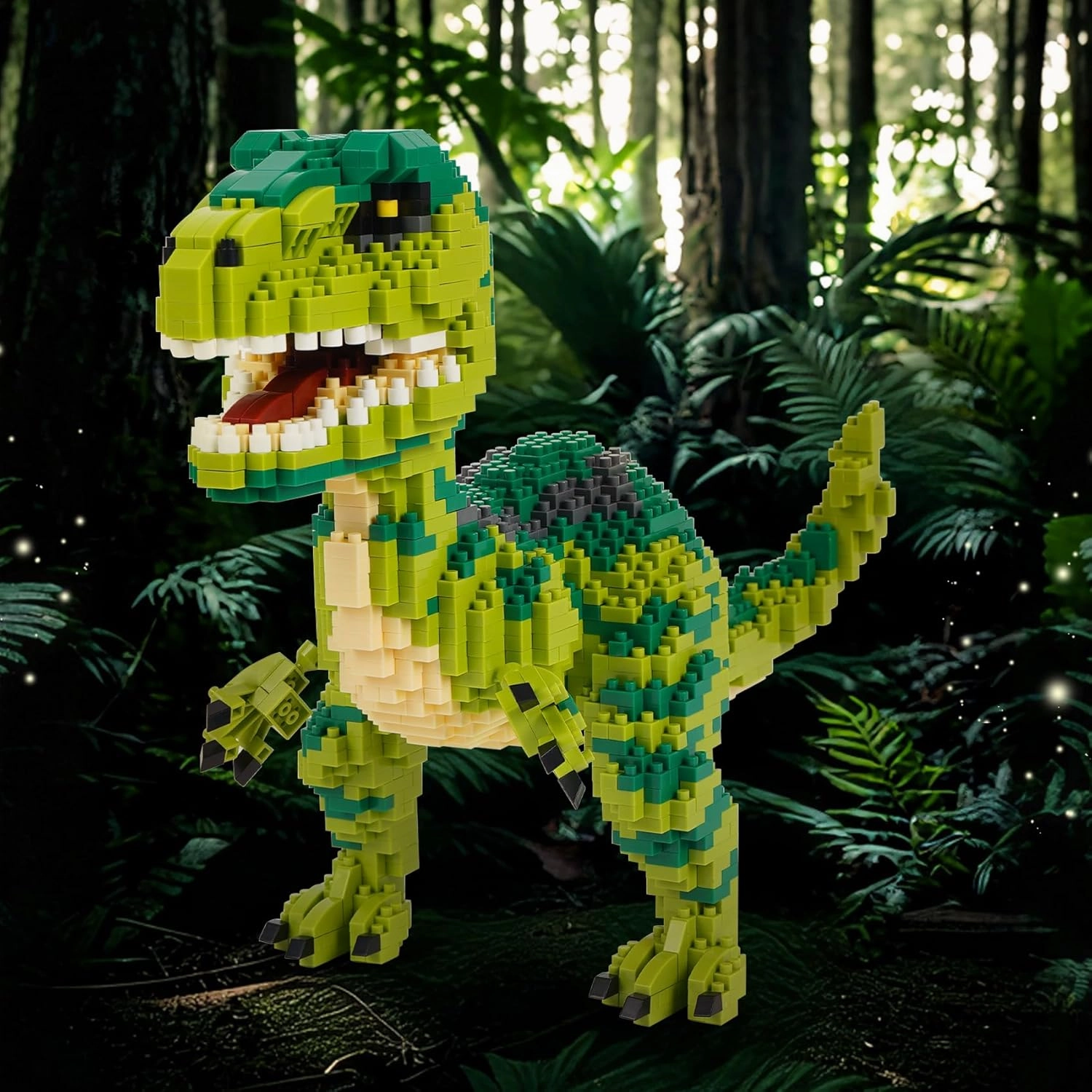 Building Block Dinosaur Model Micro Mini Blocks Dinosaur Building Kit Gifts for Kids and Adult (Velociraptor)