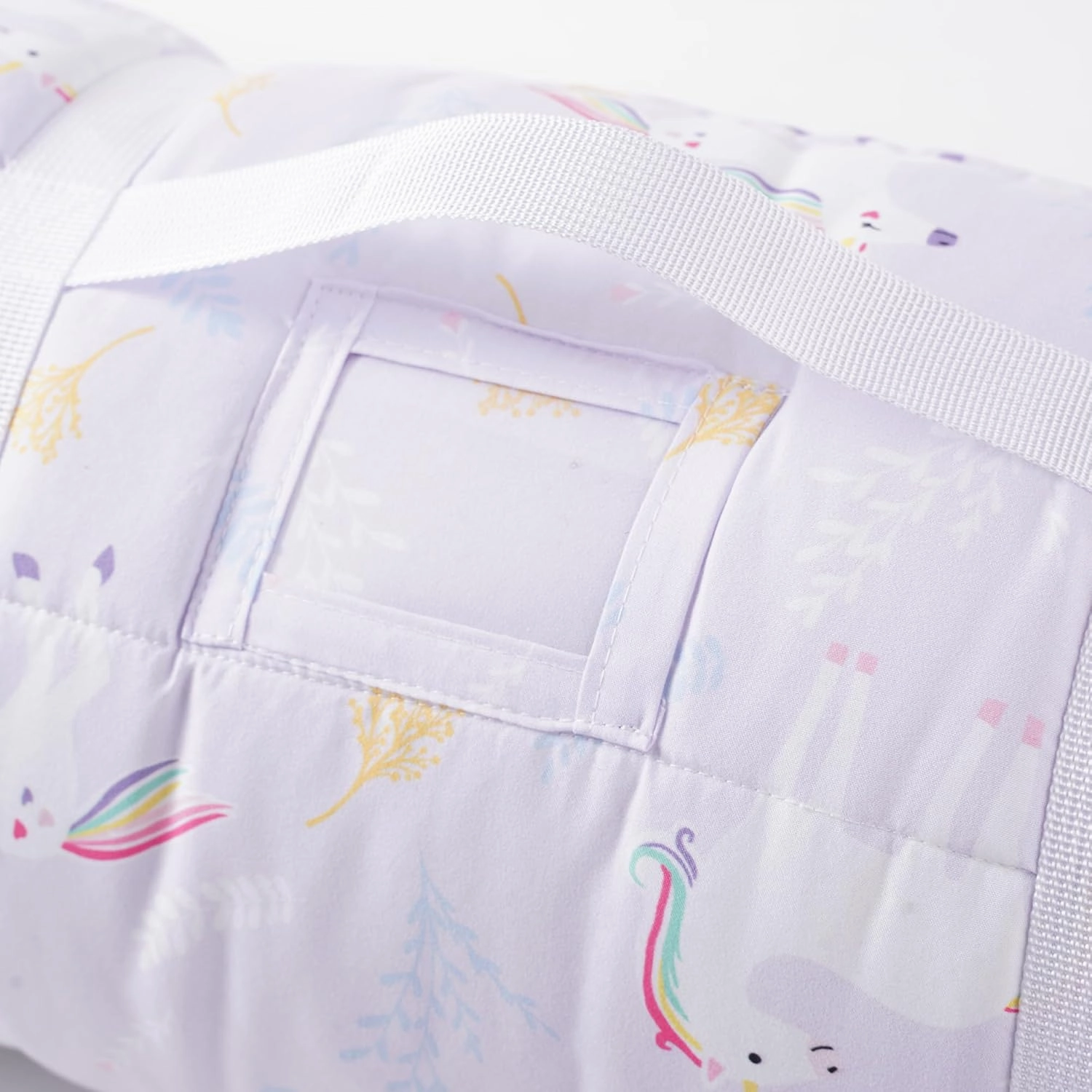 Bunnikins & Clover Toddler Nap Mat with Removable Pillow, Nap Mats for Preschool, Easy Clean Toddler Nap Pad for Kindergarten, Kids Sleeping Bag for Travel Camping