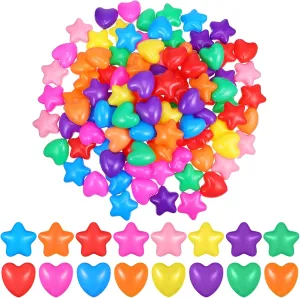 Cabilock Star Ball Pit Ocean Balls for Kids 100pcs Colorful Swimming Pool Balls Baby Pool Water Toys for Safe Play, Boys Girls Festival Party Decoration