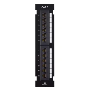 Cable Matters [UL Listed] Mini 12-Port Vertical Patch Panel with 89D Bracket, Compact 10 Inch Patch Panel with 10 Gigabit Ethernet