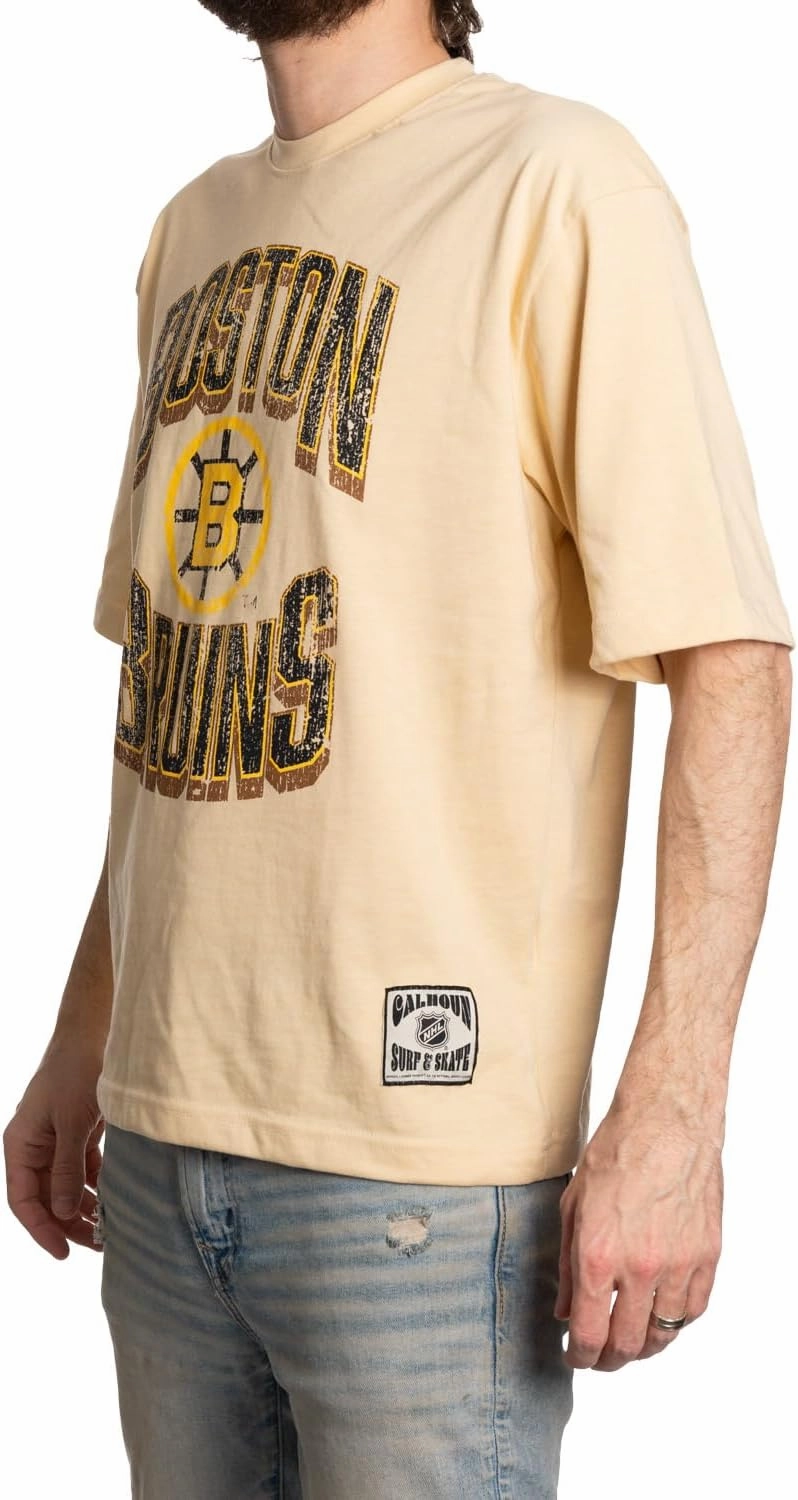 Calhoun NHL Surf & Skate Mens Garment Dyed Vintage Oversized Soft Retro T-Shirt