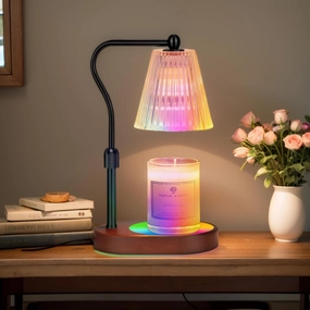 Candle Warmer Lamp with 7 LED Colors Lamp,Candle Warmer with Timer Dimmer Adjustable Height, for Women Mom,Birthday Gifts for Women Mom, Candle Lamp Warmer with 2 Bulbs