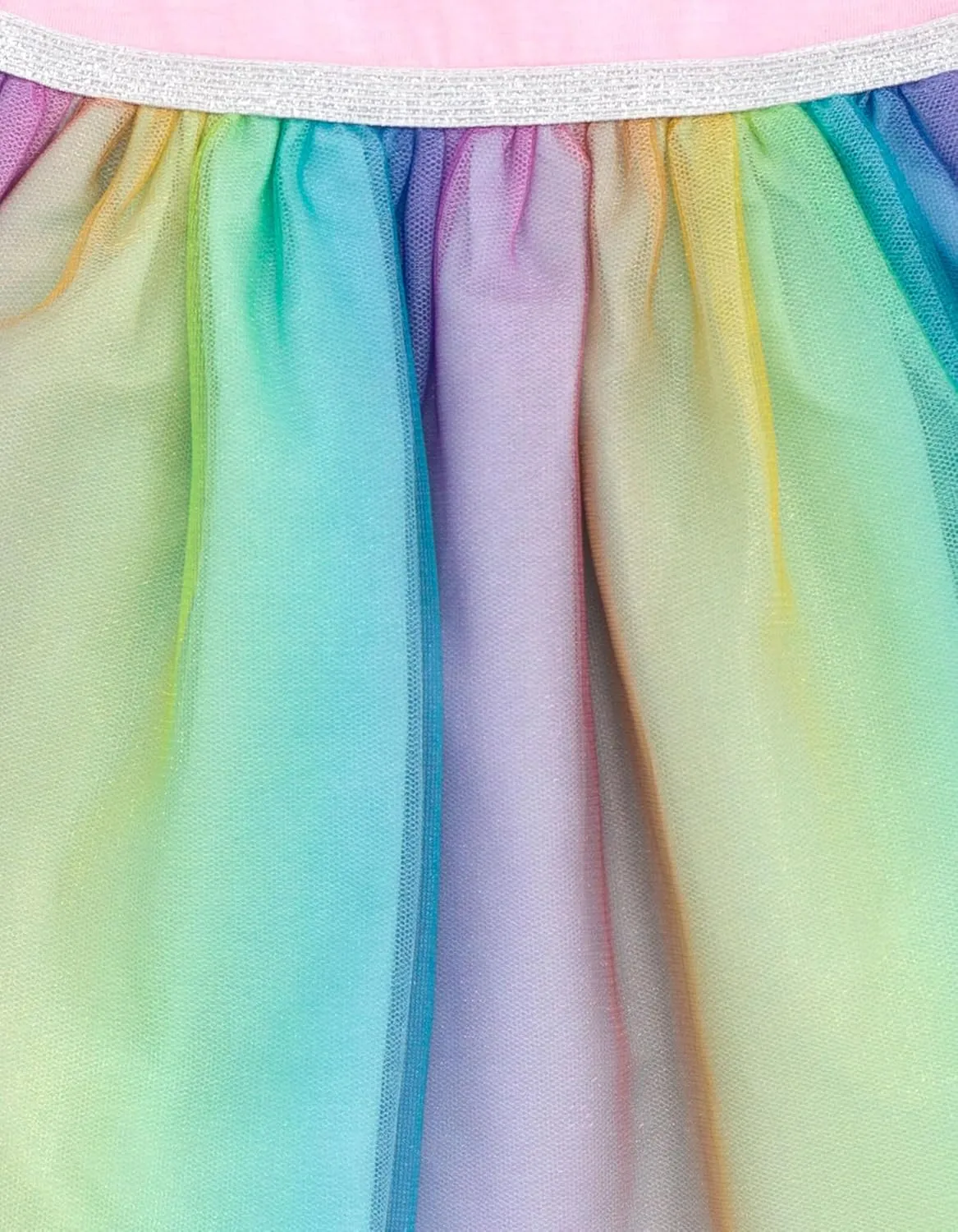 Care Bears Cheer Bear Rainbow Girls Tulle Dress Toddler to Big Kid