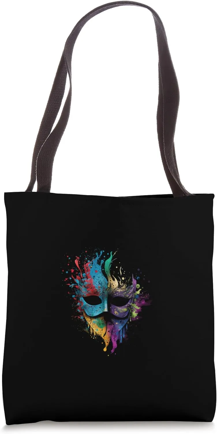 Carnival Carnival Mask Splash Art Venetian Mask Tote Bag