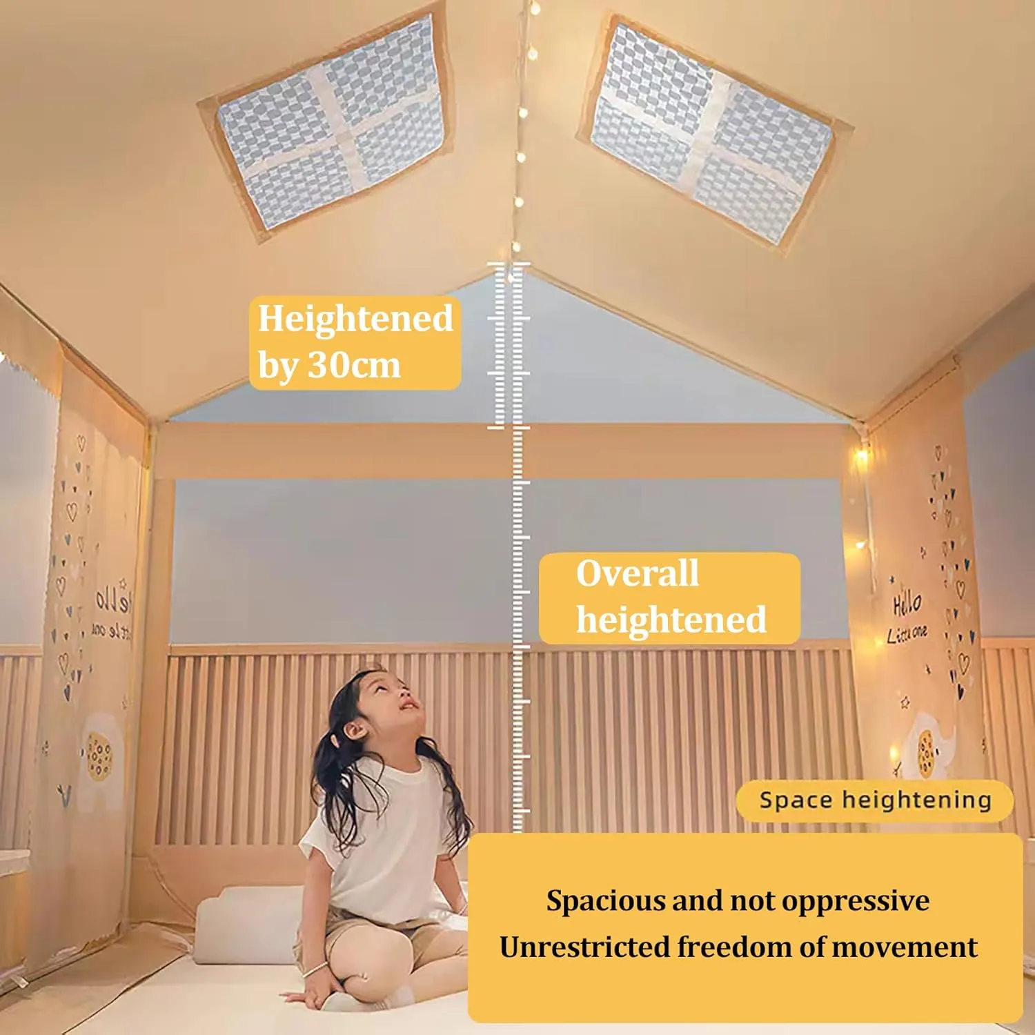 Castle Style Mosquito Netting Bed Frame Canopy Bed Netting Canopy Frame Bed Canopy Curtains Mosquito Net Tent for Bed with Canopy Frame,Bule B,Twin