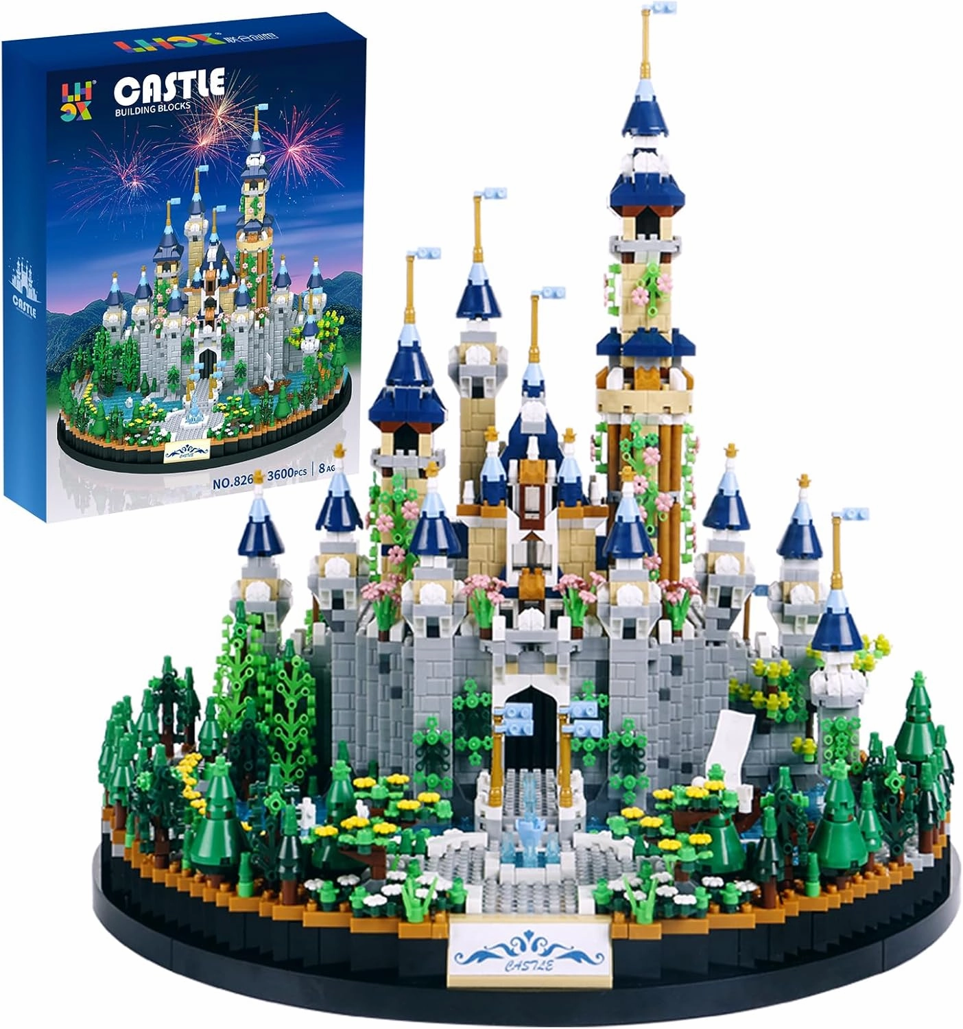 Castle Building Blocks kit, (3600pcs) Princess Castle Toys Playset for Adult, Medieval Fairytale Castle Model,Collectible Mini Blocks Castle Building Set for Women and Girls 10 12 14 