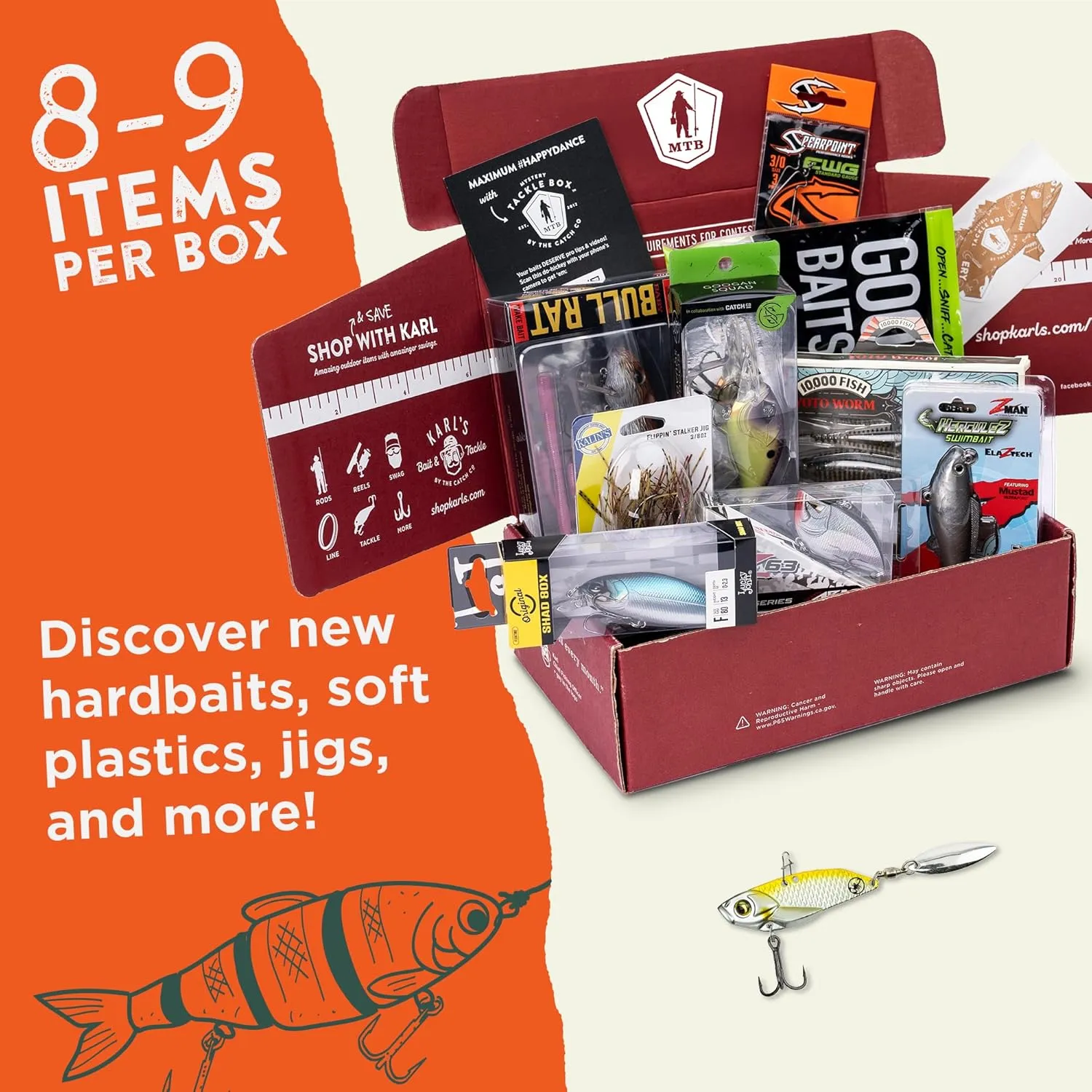 Catch Co Mystery Tackle Box Elite Walleye Fishing Kit | Walleye Fishing | Freshwater Fishing | Jigs | Fishing Lures