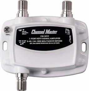 Channel Master Ultra Mini 1-1-Port TV Antenna Distribution Amplifier, 15dB gain, Compatible with Non-Amplified TV Antennas, Cable and Internet Modems, Increases Signal Strength, Indoor/Outdoor